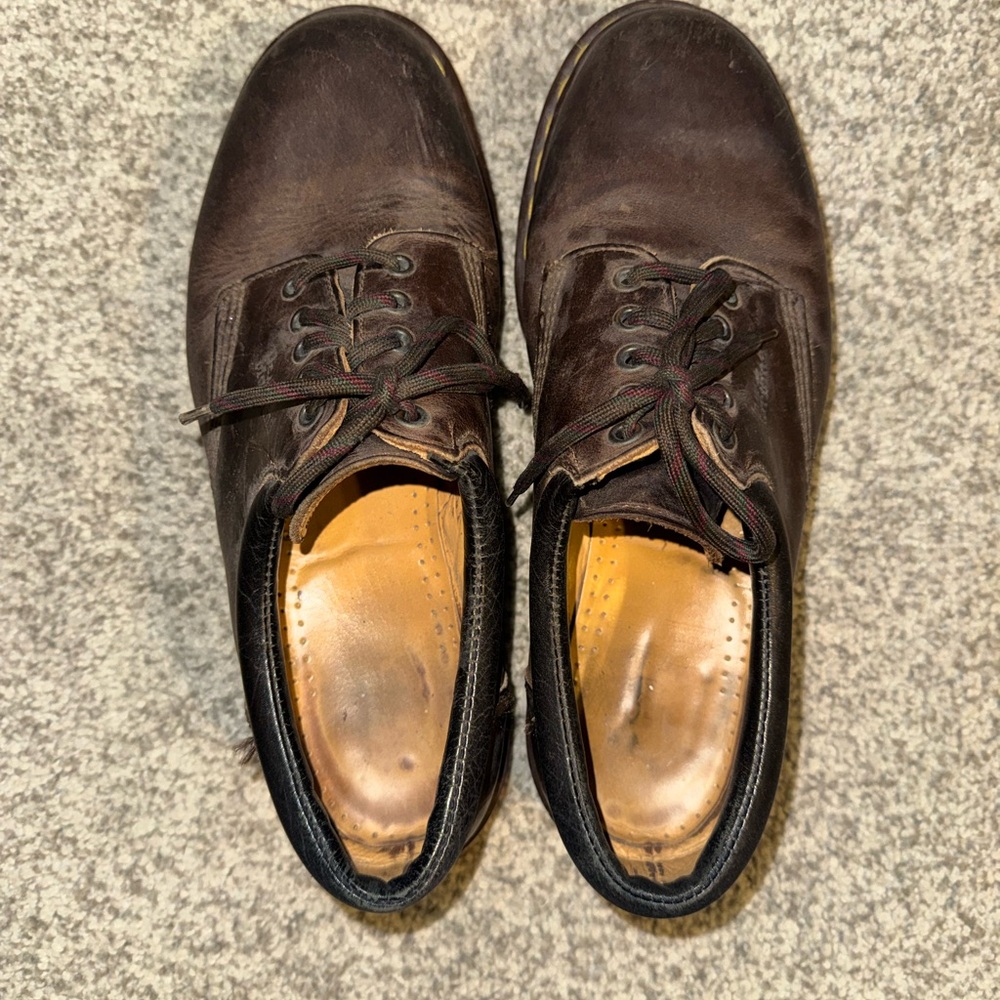 Dr. Martens Men's Brown Leather Lace-Up Shoes